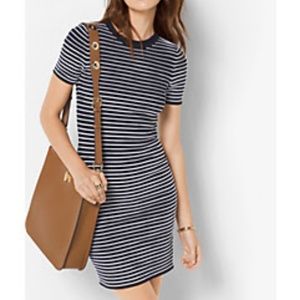 NWT Michael Kors Knit Stretch Striped Shirt Dress